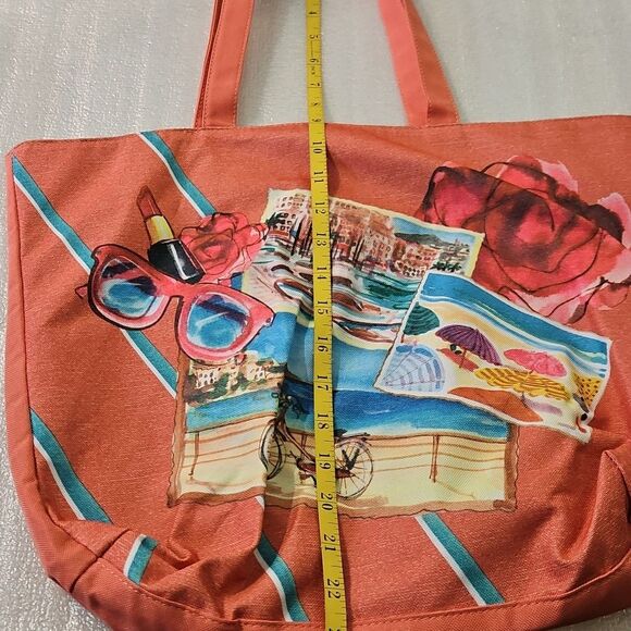 Lancome Colorful Beach Print Tote Bag - Picture 5 of 6